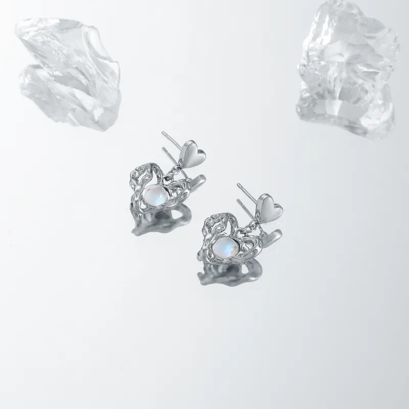 MISS XIA JWY S925 Silver Stud Earrings Women's-3