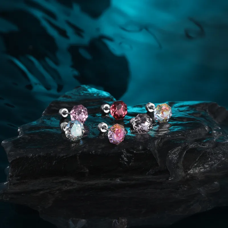 MISS XIA JWY Titanium Steel Stud Earrings Unisex-13