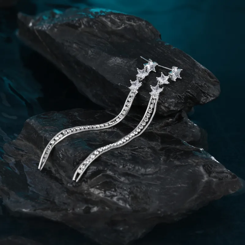 MISS XIA JWY S925 Silver Stud Earrings Women's-1