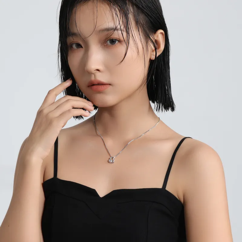 MISS XIA JWY Copper Silver Plated Necklaces Women's-3