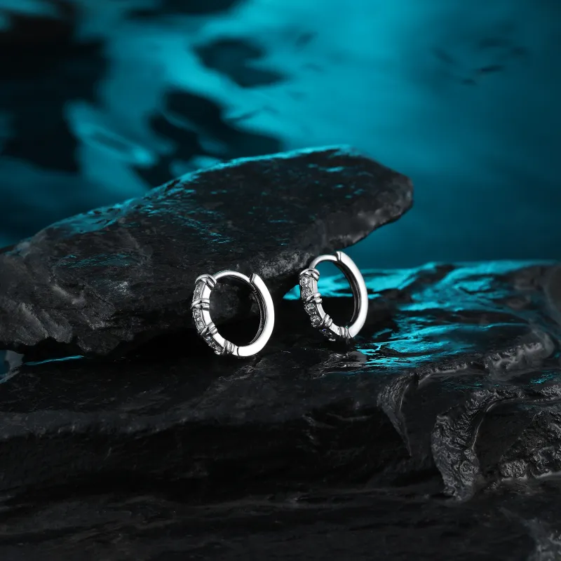 MISS XIA JWY S925 Silver Stud Earrings Unisex-5