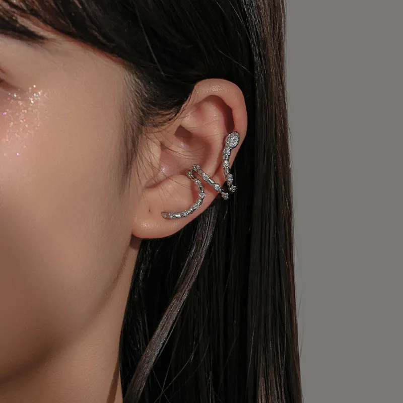 MISS XIA JWY Copper Silver Plated Clip On Earrings Unisex-3