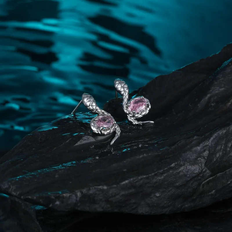 MISS XIA JWY S925 Silver Stud Earrings Women's-1