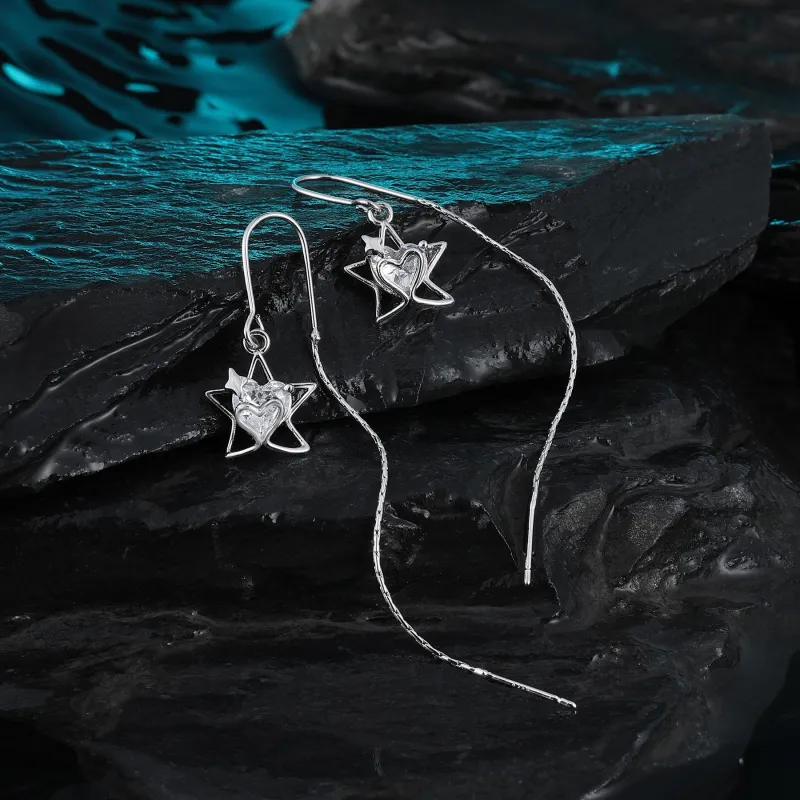 MISS XIA JWY Zircon Drop Earrings Women's-4