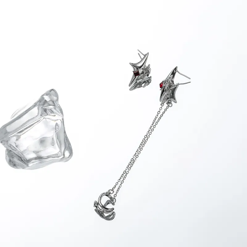 MISS XIA JWY 925 Sterling Silver Stud Earrings Unisex-2