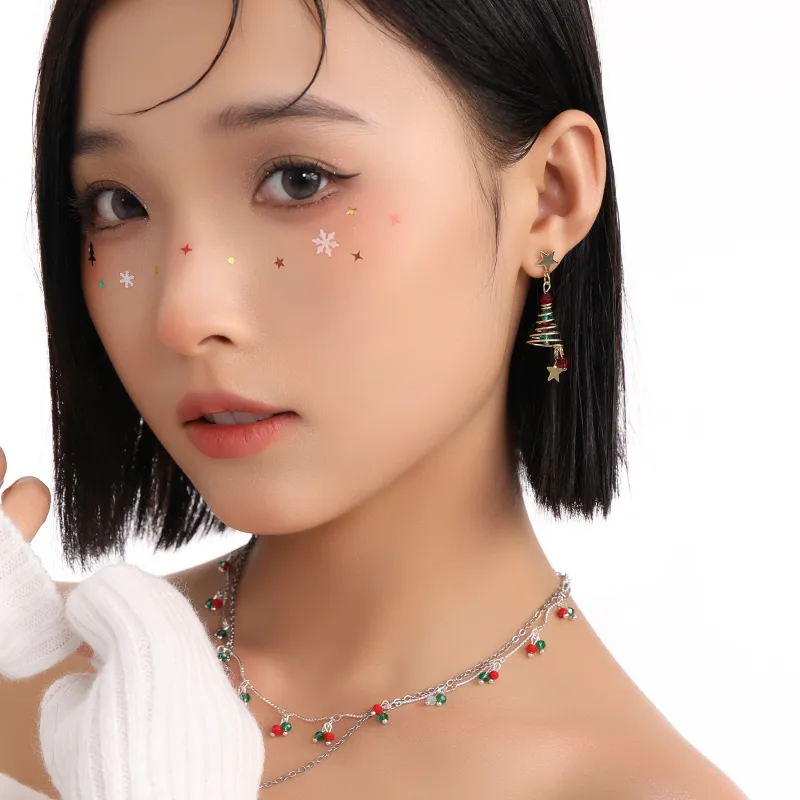 MISS XIA JWY S902 Sterling Silver Stud Stud Earrings Women's-3
