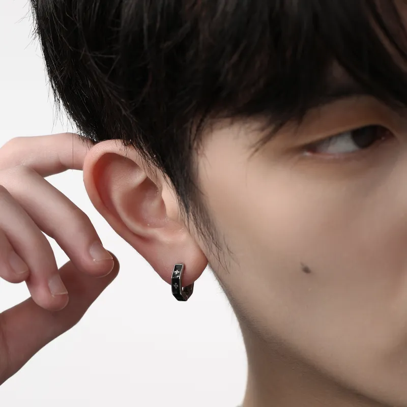 MISS XIA JWY Titanium Steel Earrings Men's-3