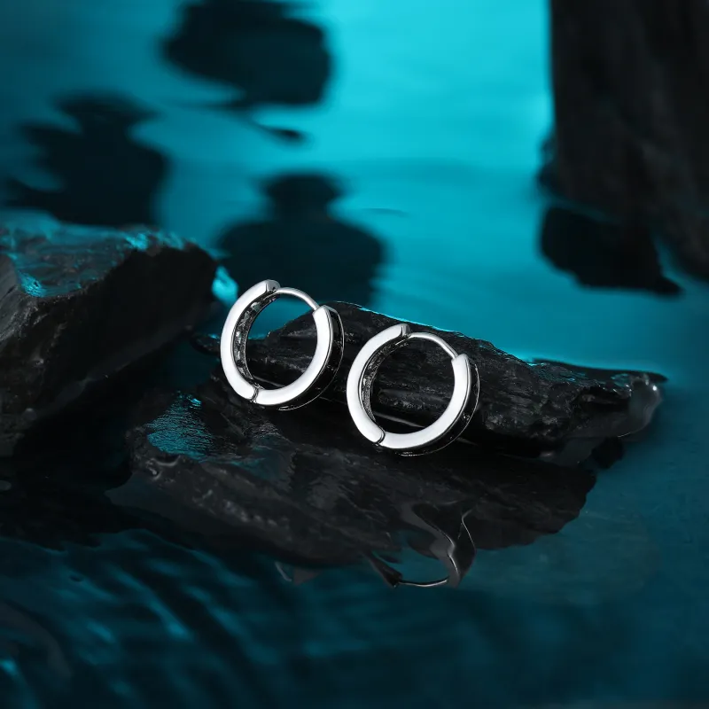 MISS XIA JWY S925 Silver Stud Earrings Unisex-4