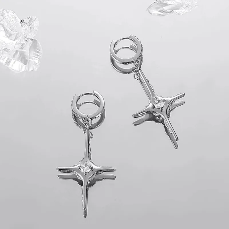 MISS XIA JWY S925 Silver Stud Earrings Unisex-5