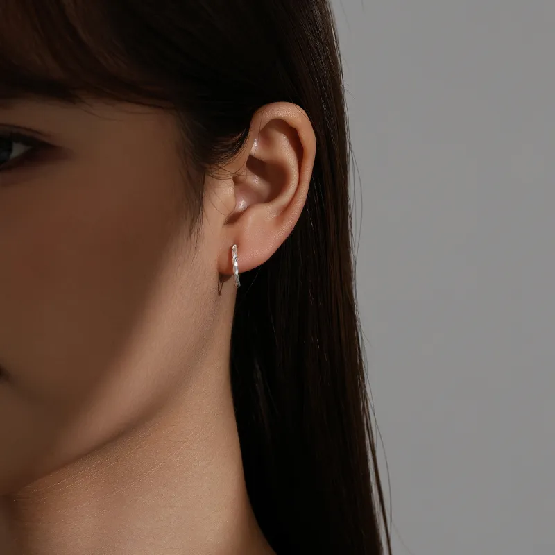 MISS XIA JWY S925 Silver Stud Earrings Women's-1