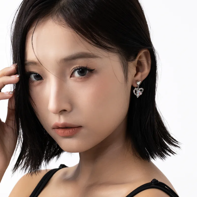 MISS XIA JWY S925 Silver Stud Earrings Women's-1