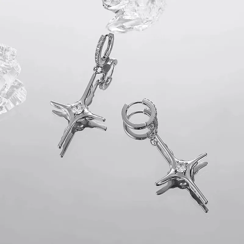 MISS XIA JWY S925 Silver Stud Earrings Unisex-4