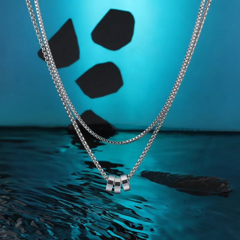 MISS XIA JWY Titanium Steel Necklaces Unisex-1