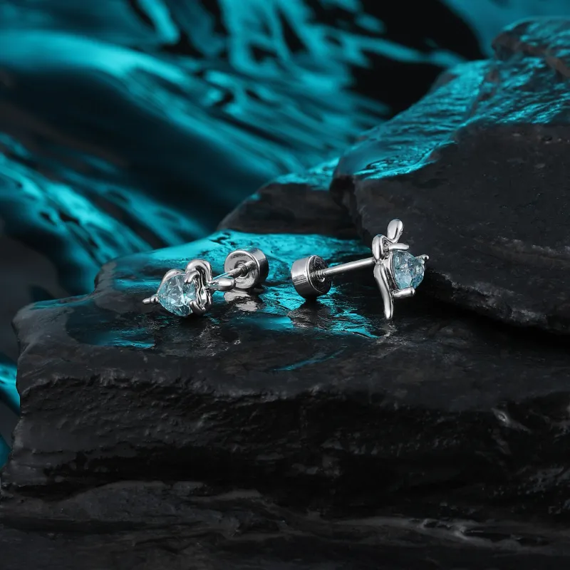 MISS XIA JWY Titanium Steel Stud Earrings Unisex-5