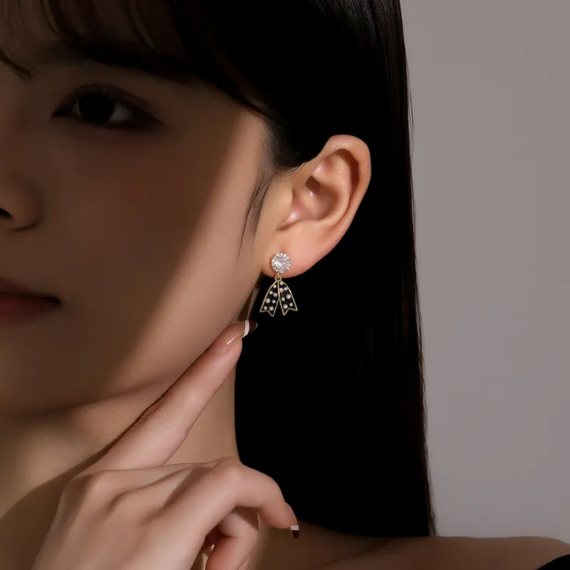 MISS XIA JWY S925 Silver Stud Earrings Women's-1