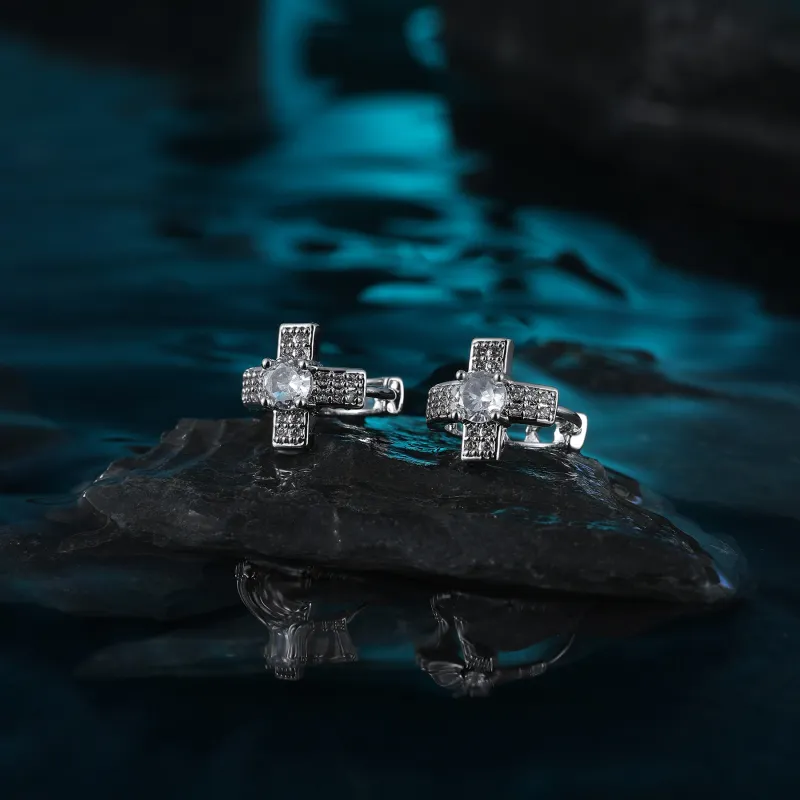MISS XIA JWY S925 Silver Stud Earrings Unisex-3