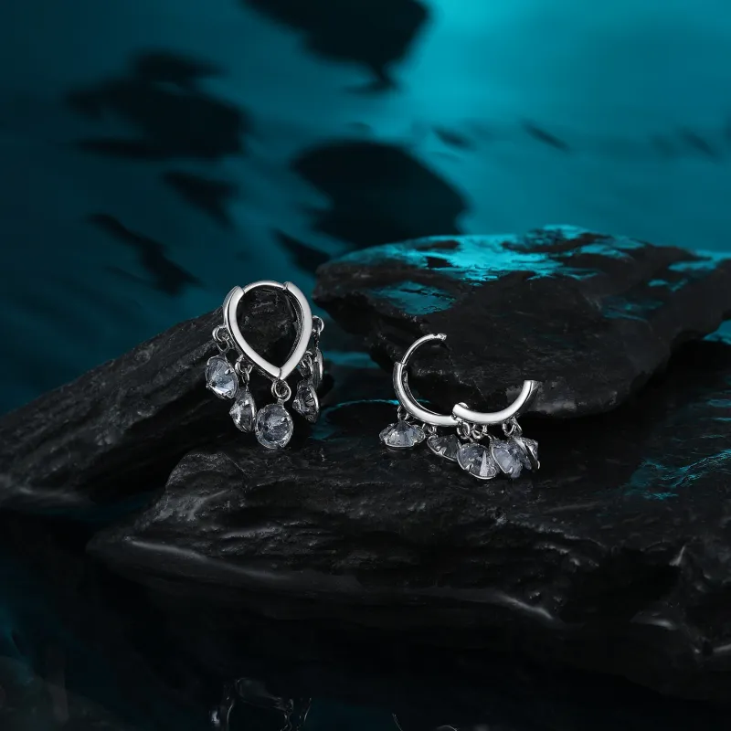 MISS XIA JWY S925 Silver Stud Earrings Women's-3
