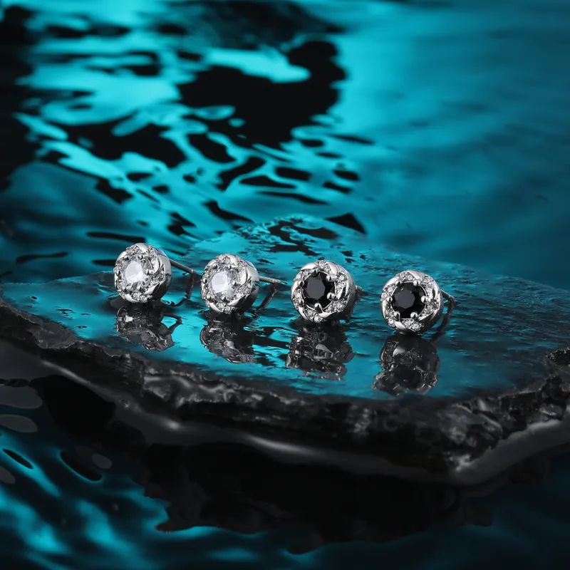 MISS XIA JWY S925 Silver Stud Earrings Unisex-3