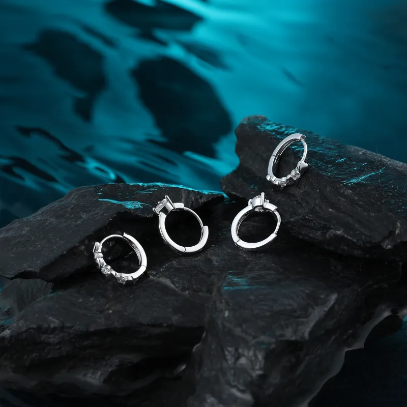 MISS XIA JWY S925 Silver Stud Earrings Women's-4