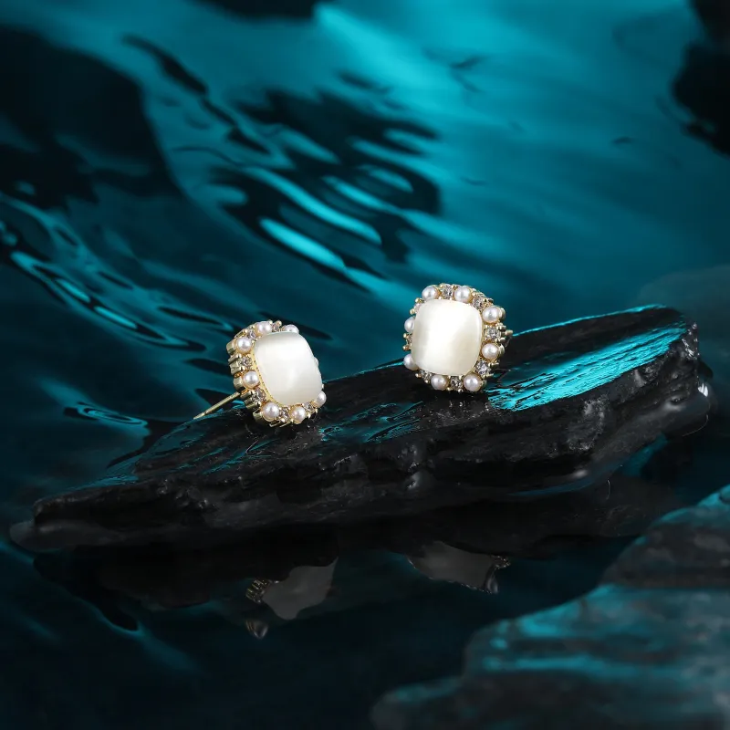 MISS XIA JWY S925 Silver Stud Earrings Women's-2