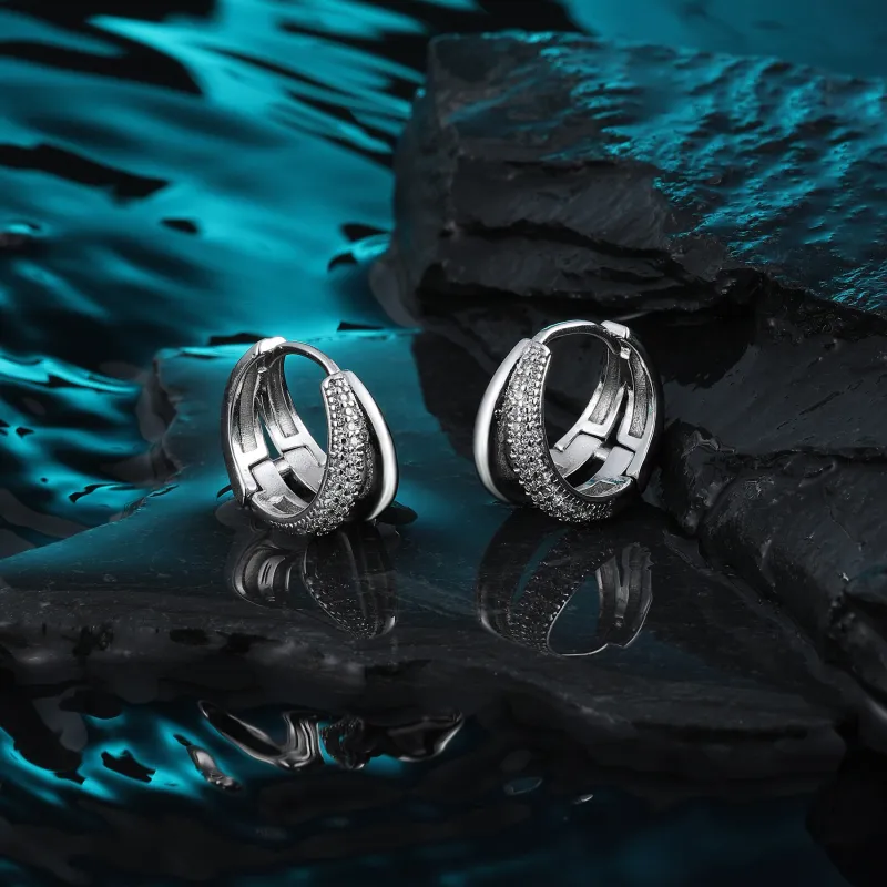 MISS XIA JWY Silver Plated Copper Earrings Unisex-2