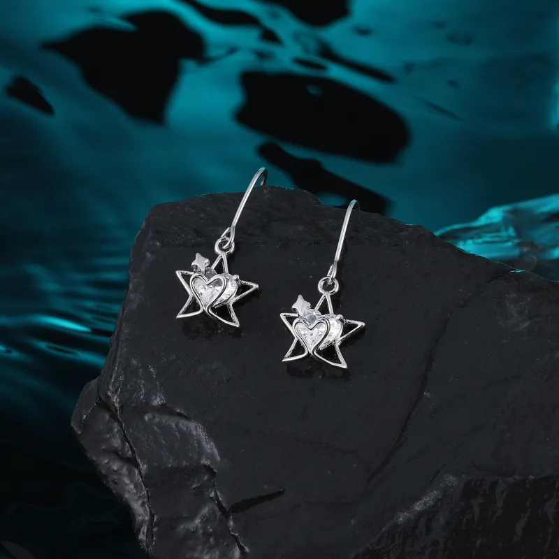MISS XIA JWY Zircon Drop Earrings Women's-1