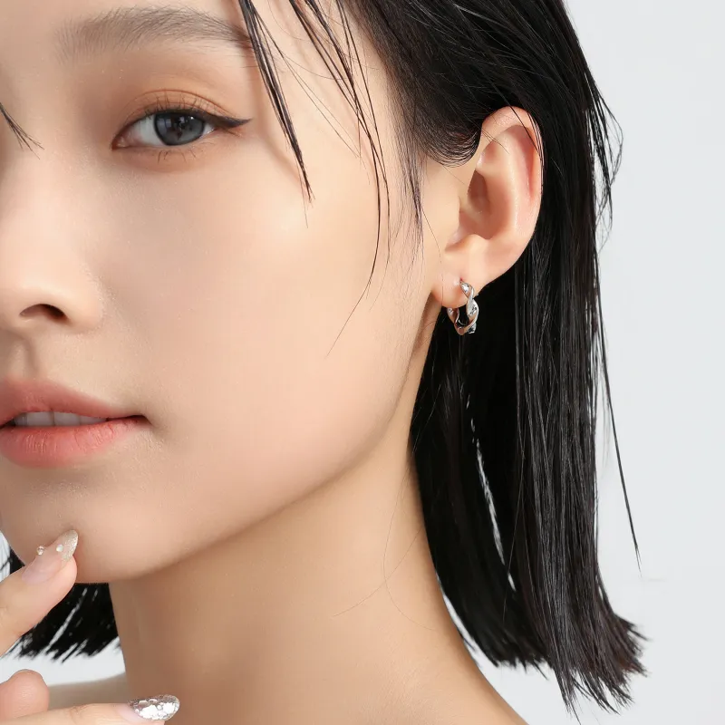 MISS XIA JWY S925 Silver Stud Earrings Women's-1