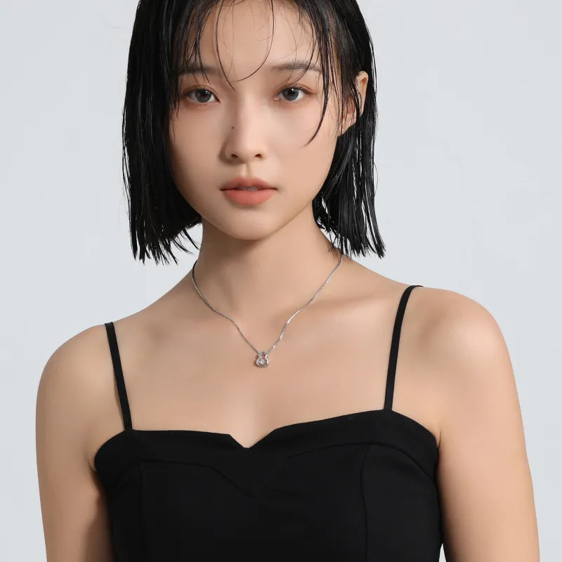 MISS XIA JWY Copper Silver Plated Necklaces Women's-2