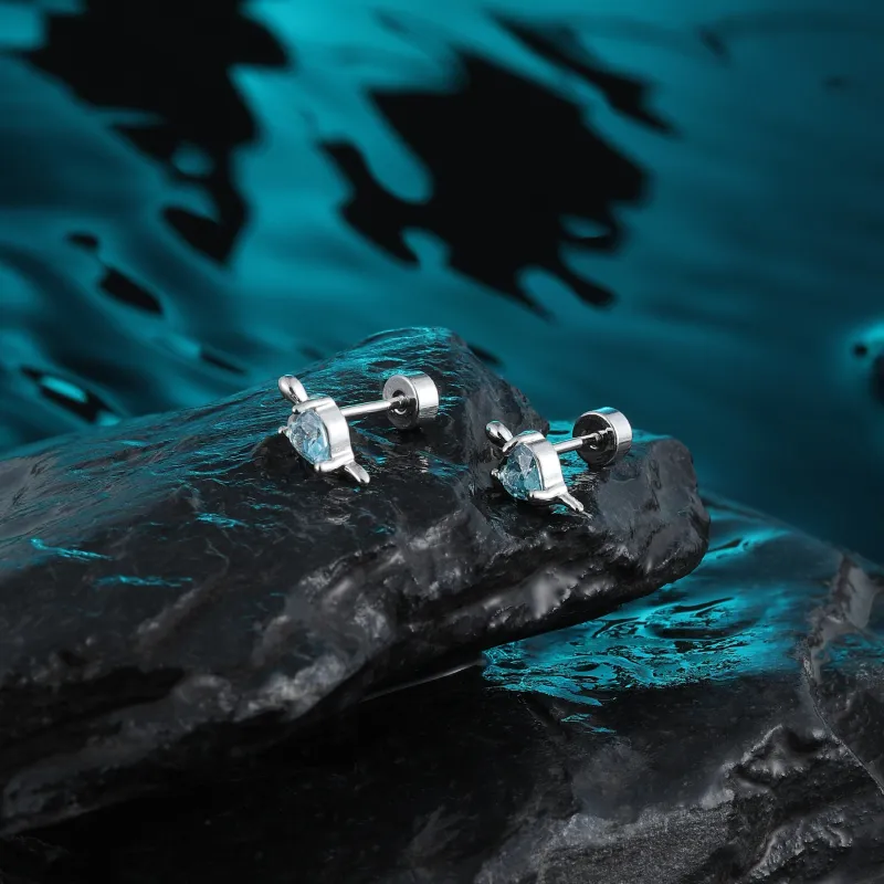 MISS XIA JWY Titanium Steel Stud Earrings Unisex-4
