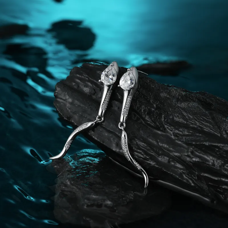 MISS XIA JWY S925 Silver Stud Stud Earrings Unisex-3