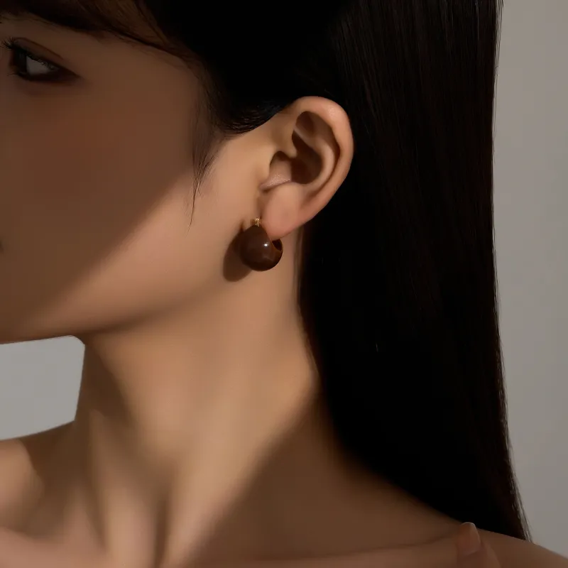 MISS XIA JWY S925 Silver Stud Earrings Women's-1