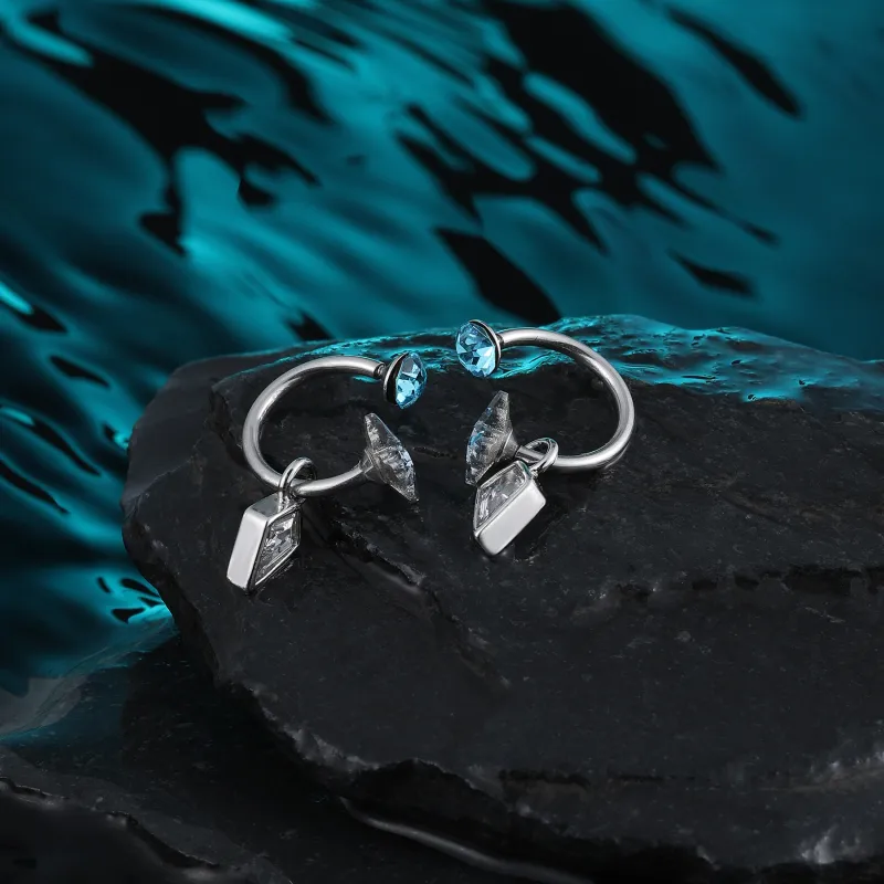 MISS XIA JWY Titanium Steel Earrings Unisex-4