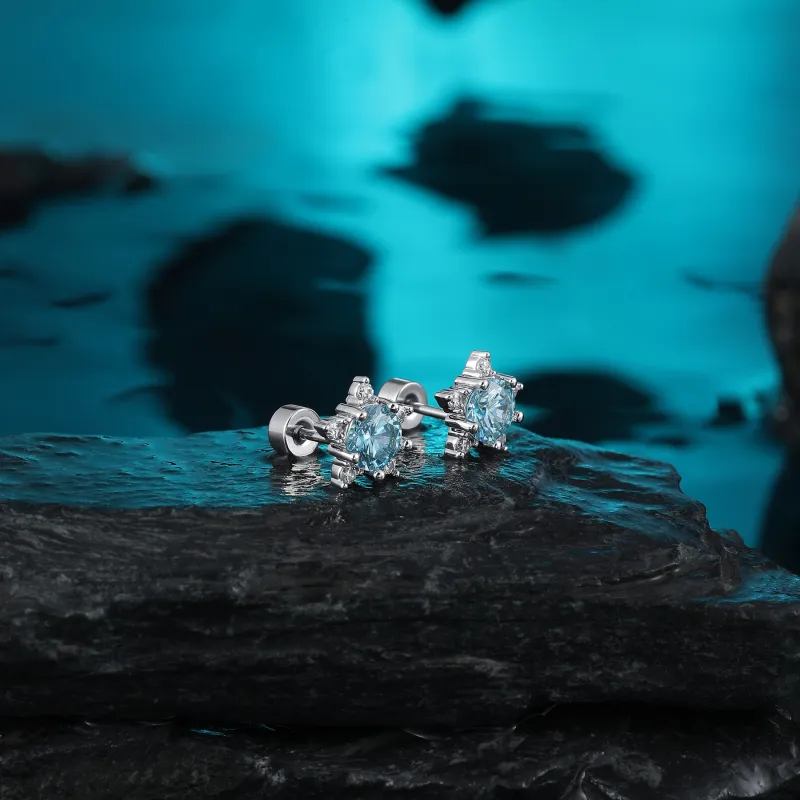 MISS XIA JWY Titanium Steel Stud Earrings Unisex-5