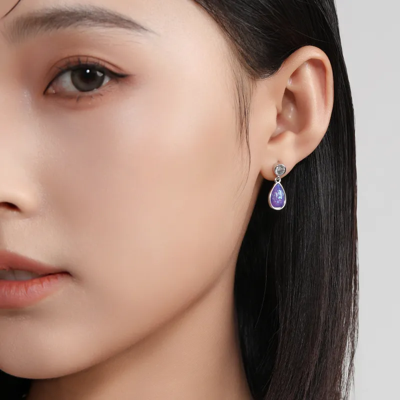 MISS XIA JWY S925 Silver Stud Earrings Women's-3