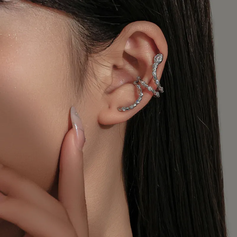 MISS XIA JWY Copper Silver Plated Clip On Earrings Unisex-2