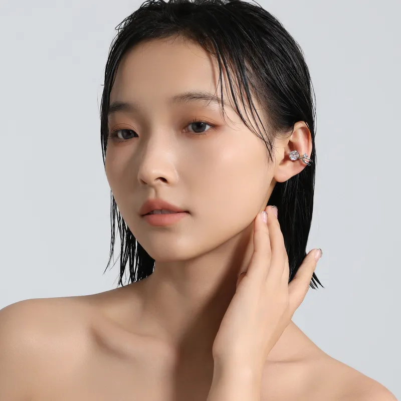 MISS XIA JWY Silver Plated Copper Clip On Earrings Unisex-2