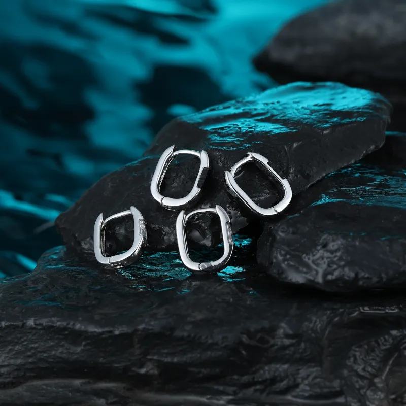 MISS XIA JWY S925 Silver Stud Earrings Unisex-4