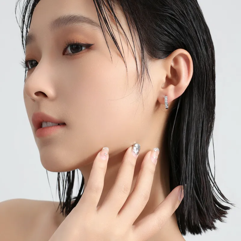 MISS XIA JWY S925 Silver Stud Earrings Unisex-2