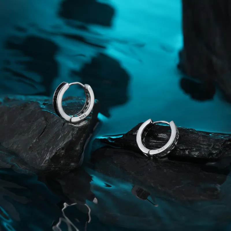 MISS XIA JWY S925 Silver Stud Earrings Unisex-5