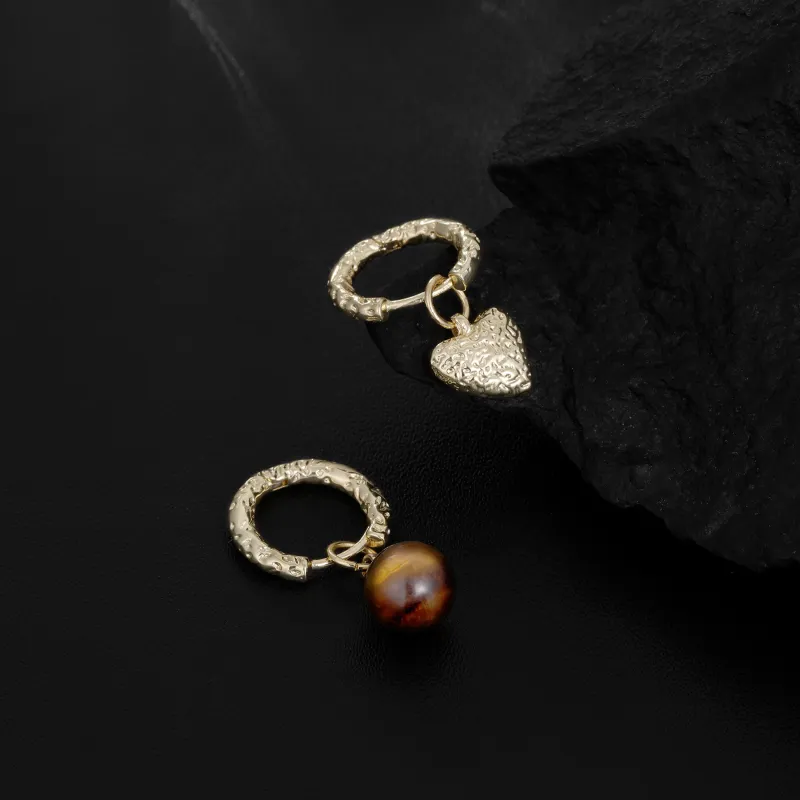 MISS XIA JWY S925 Silver Stud Earrings Women's-4
