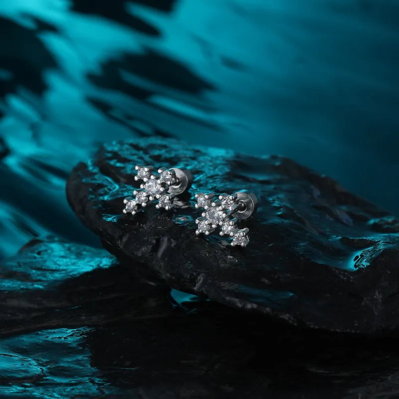 MISS XIA JWY Titanium Steel Stud Earrings Unisex-4