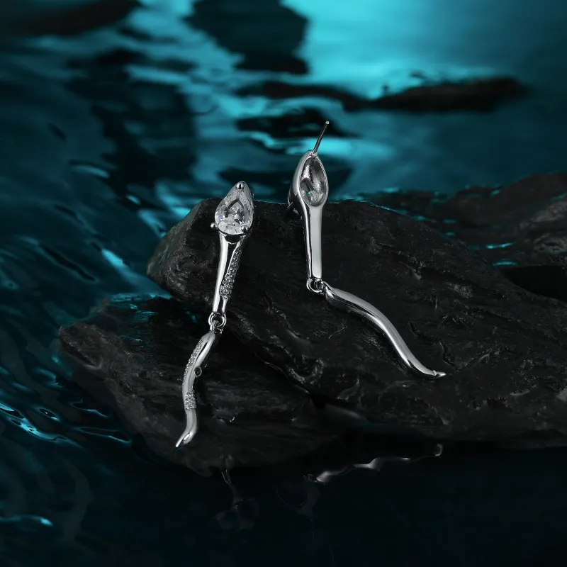 MISS XIA JWY S925 Silver Stud Stud Earrings Unisex-2