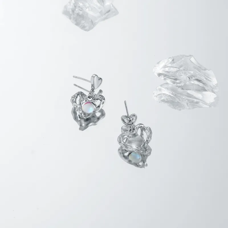 MISS XIA JWY S925 Silver Stud Earrings Women's-4