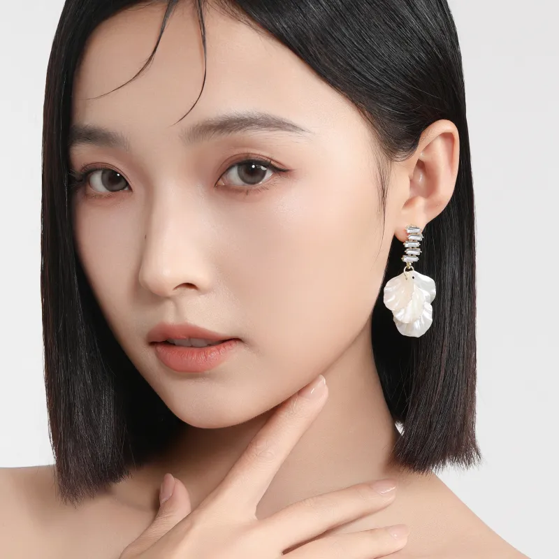 MISS XIA JWY S925 Silver Stud Earrings Women's-1