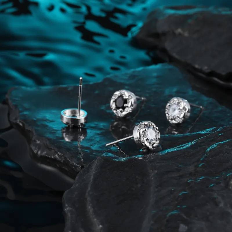 MISS XIA JWY S925 Silver Stud Earrings Unisex-6