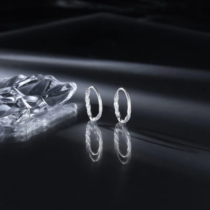 MISS XIA JWY S925 Silver Stud Earrings Women's-5