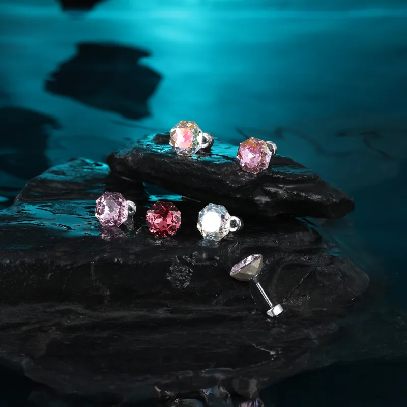 MISS XIA JWY Titanium Steel Stud Earrings Unisex-2