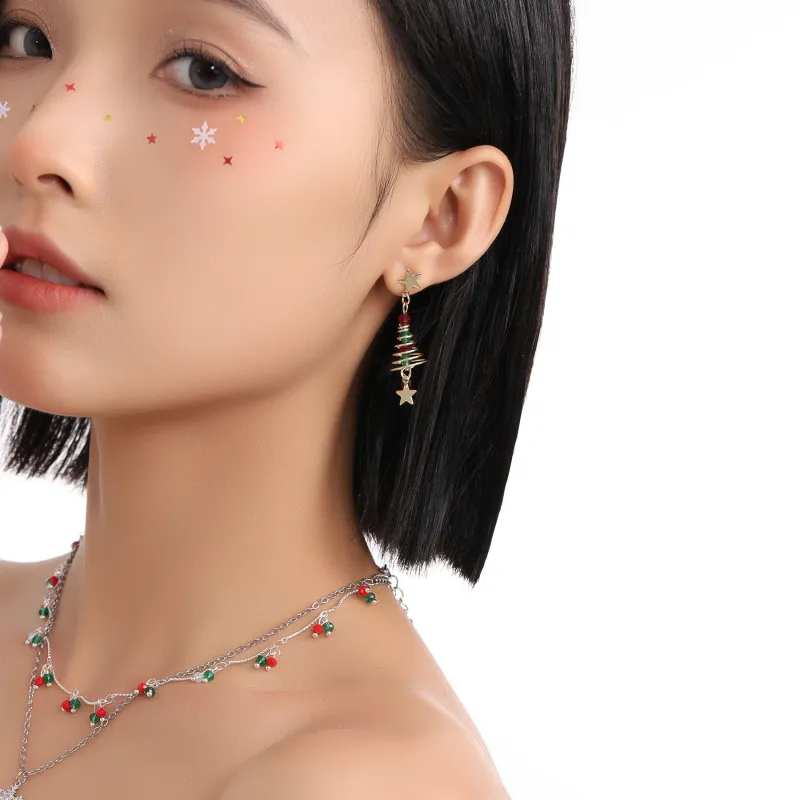 MISS XIA JWY S902 Sterling Silver Stud Stud Earrings Women's-2