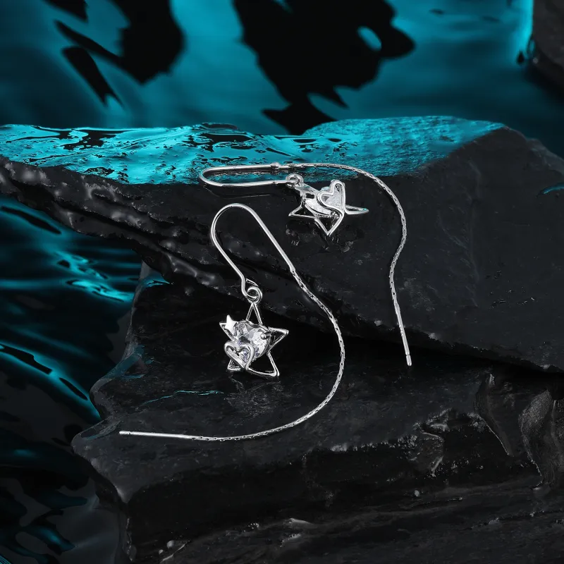 MISS XIA JWY Zircon Drop Earrings Women's-5