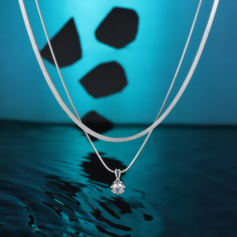 MISS XIA JWY Titanium Steel Necklaces Women's-1